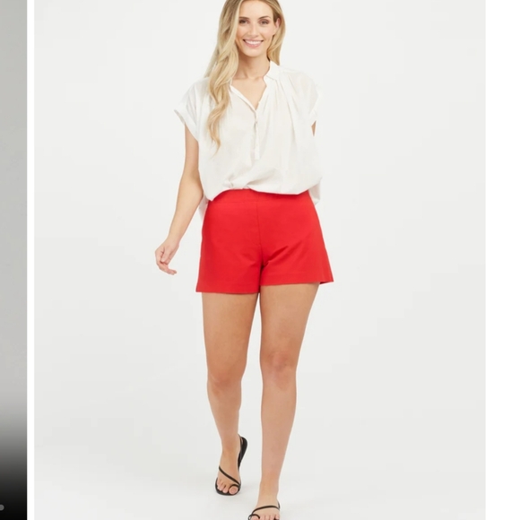 Spanx On-the-Go Shorts, XL, Red - Picture 2 of 3